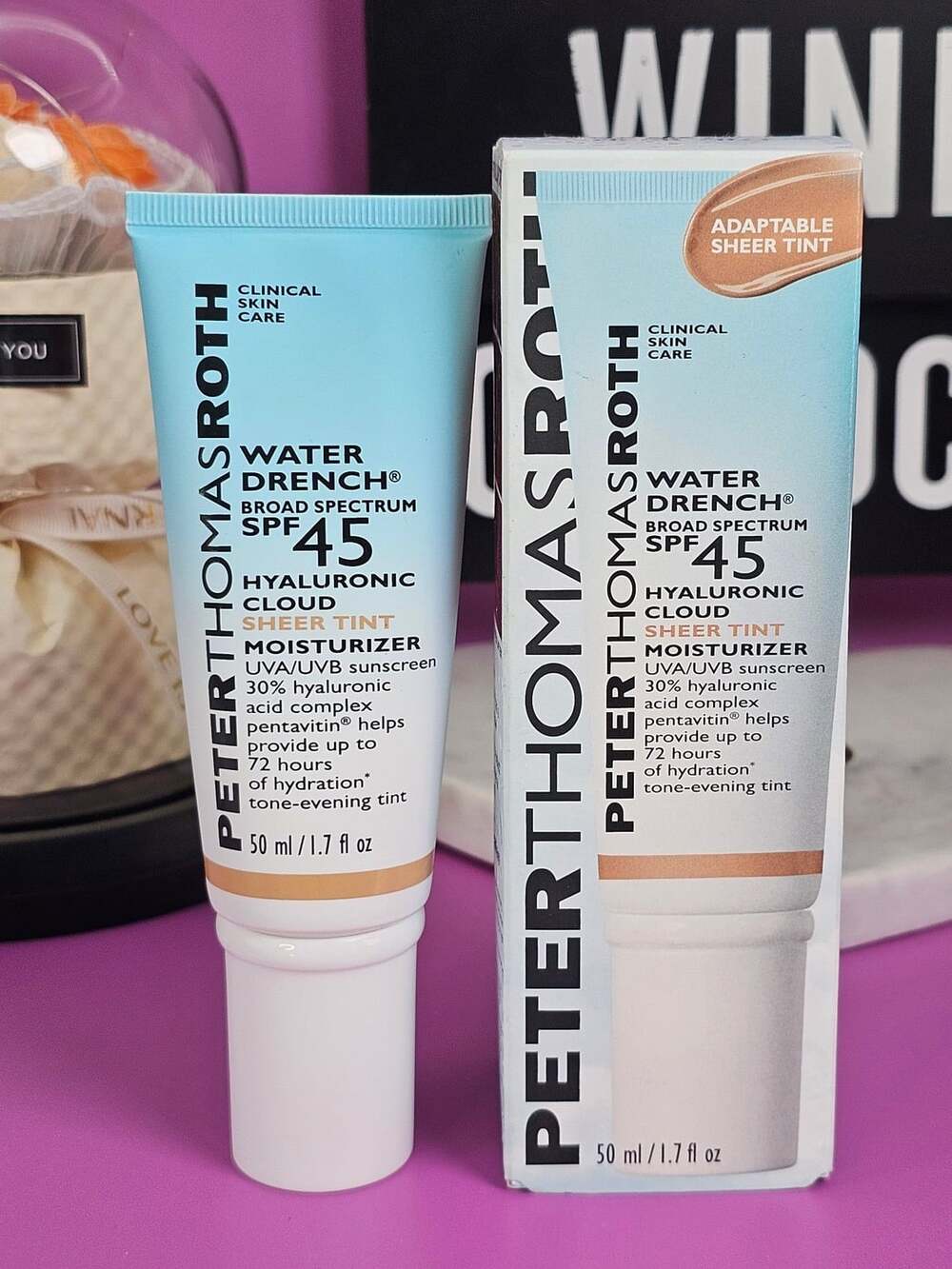 Peter Thomas Roth Water Drench Hyaluronic Cloud Sheer Tint SPF 45 Size 1.7 oz
